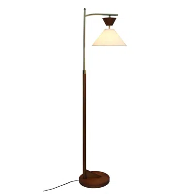 Jodex Contemporary Floor Lamp Zensa Brown Floor Lamp 110v, Standing Light For Living Room Centerpiece, Bed