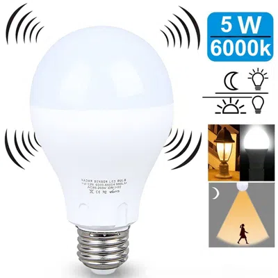 Jodex Led Light Bulb W/ Radar Motion Sensor 180 Deg 5w/50 Watts - Single In White