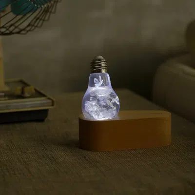 Jodex Led Wood Light Base, +hydrangea Bulb In Multi