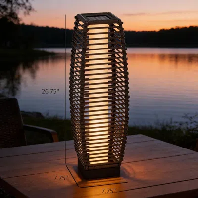 Jodex Solar Floor Lamp, Outdoor Garden Lantern Pathway Light & Decorative Driveway Lighting With Auto On/o In Multi