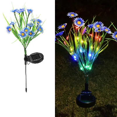 Jodex Solar Garden Lights Led Flower Stake Lamp Outdoor Yard Waterproof Patio Décor -4 Pack In Multi