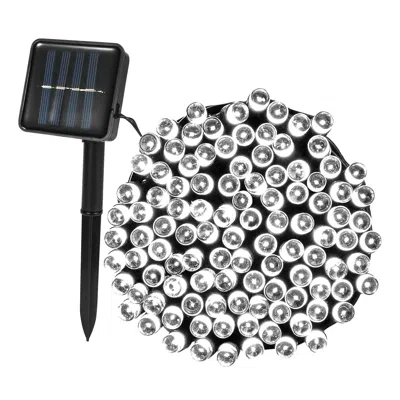 Jodex Solar String Lights Led Solar Power Fairy String Light 12m 100 Leds 8 Lighting Mode Multicolor Water In Black