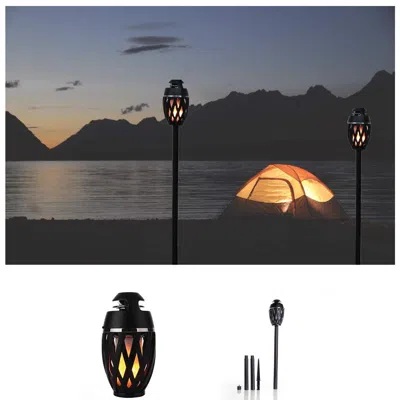 Jodex Tiki Tiki To To Outdoor Led Torch With Bluetooth Speaker In Black