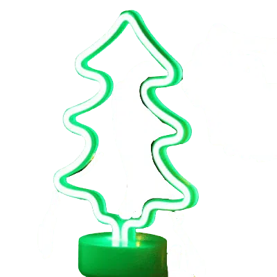 Jodex Tropical Nights Neon Deco Lights With Remote Control, Christmas Tree In Green