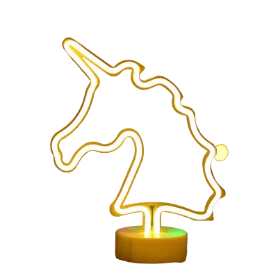 Jodex Tropical Nights Neon Deco Lights With Remote Control, Unicorn In Brown