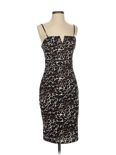 Pre-owned Jodi Kristopher Cocktail Dress In Brown