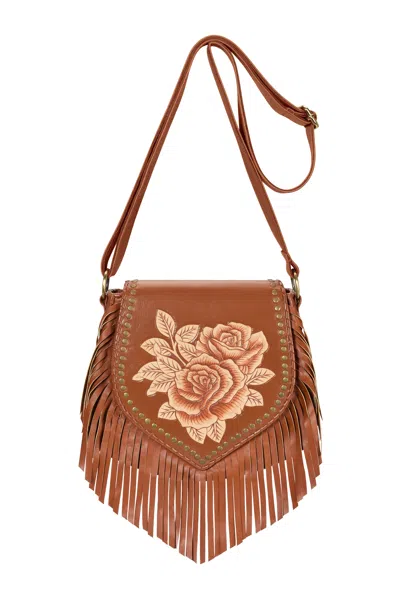 Jodi Lee Women's Brown Akaroa Rose Bag Tobacco
