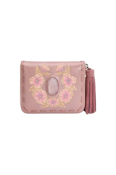 Jodi Lee Women's Charm Pansy Mini Wallet Dusty Pink