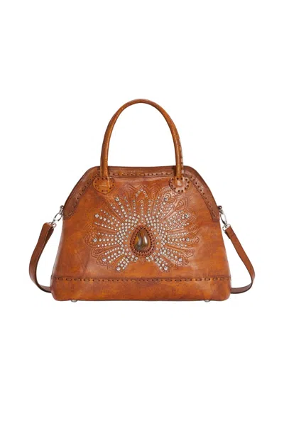 Jodi Lee Women's Mini Queen Peacock Bag Antique Medium Brown