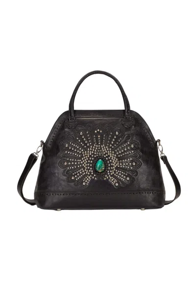 Jodi Lee Women's Mini Queen Peacock Bag Black