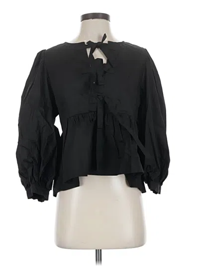 Pre-owned Jodifl 3/4 Sleeve Blouse In Black