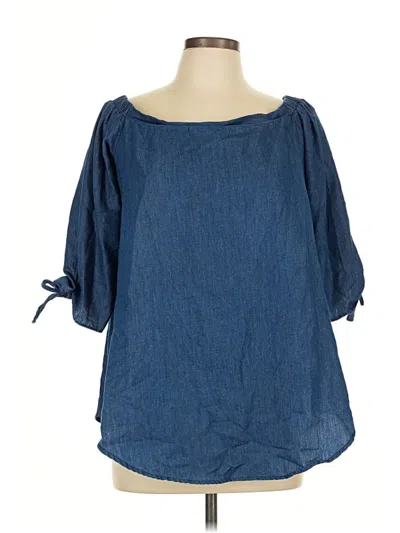 Pre-owned Jodifl 3/4 Sleeve Blouse In Blue