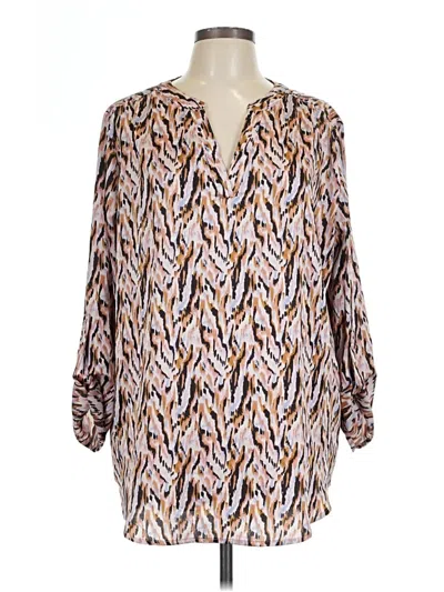 Pre-owned Jodifl 3/4 Sleeve Blouse In Brown