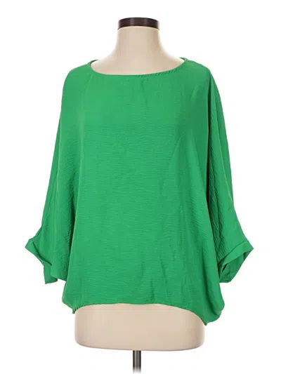 Pre-owned Jodifl 3/4 Sleeve Blouse In Green