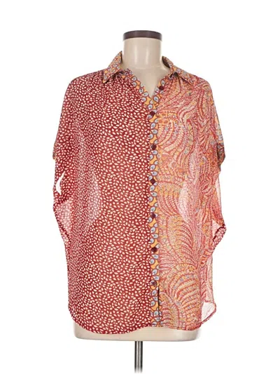 Pre-owned Jodifl 3/4 Sleeve Blouse In Red