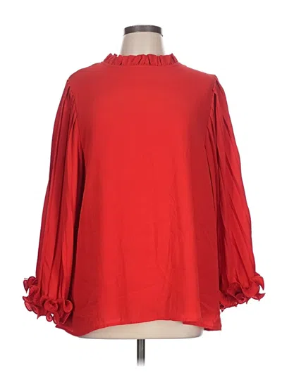 Pre-owned Jodifl 3/4 Sleeve Blouse In Red