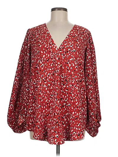 Pre-owned Jodifl 3/4 Sleeve Blouse In Red