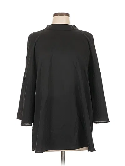 Pre-owned Jodifl 3/4 Sleeve Top Black Mock Neckline Tops