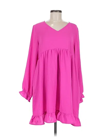 Pre-owned Jodifl 3/4 Sleeve Top Pink V Neck Tops