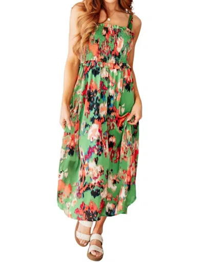 Jodifl A Little While Longer Dress In Green In Multi