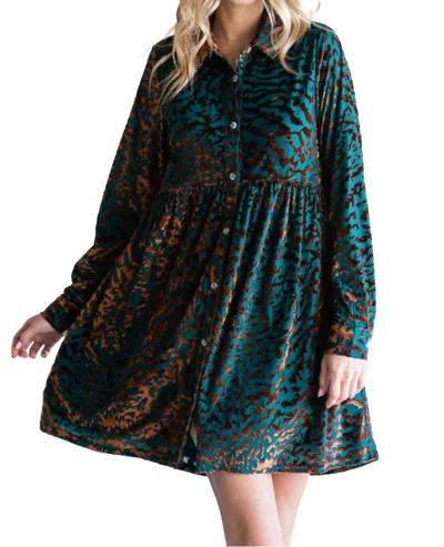 Jodifl All Time High Velvet Dress In Green