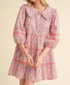 Jodifl Anywhere With You Floral Dress In Coral