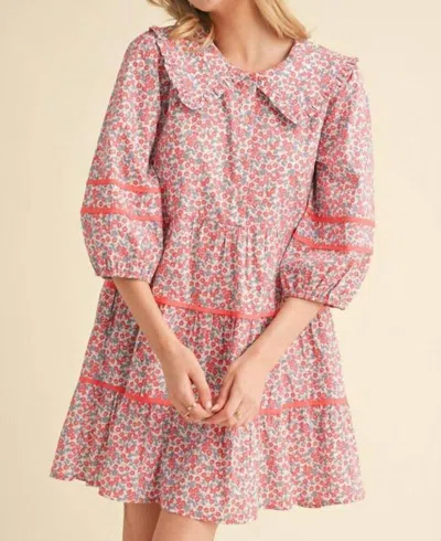 Jodifl Anywhere With You Floral Dress In Coral