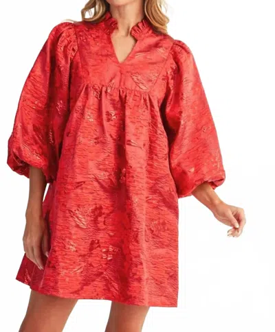 Jodifl Bloom Mini Dress In Red