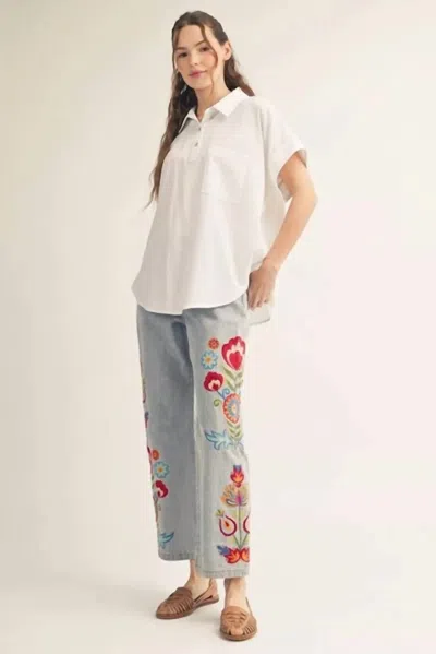 Jodifl Bold Moves Pants In Denim In Blue