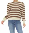 Jodifl Brooklyn Striped Top In Taupe In Multi