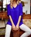 Jodifl Burst Of Joy Top In Tomato Red In Blue