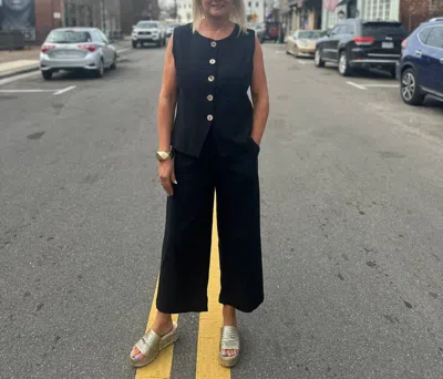 Jodifl Button Vest With Pants In Black