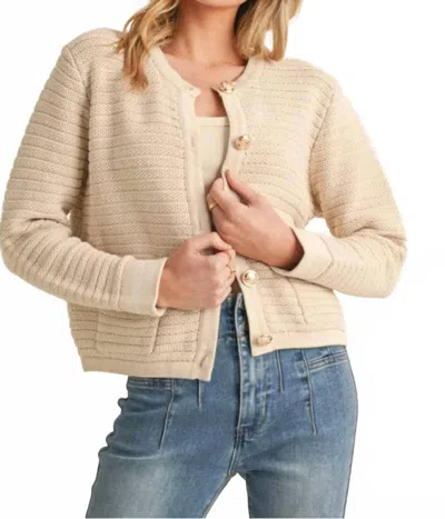 Jodifl Cardigan With Buttons In Oatmeal In Neutral
