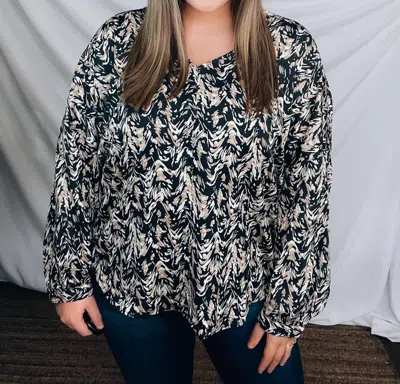 Jodifl Careless Dreaming Top In Black/taupe/cream In Multi
