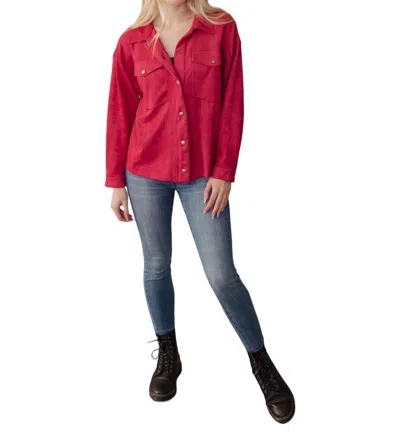 Jodifl Casual Saturday Button Down Shirt In Magenta In Pink
