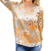 Jodifl Chantry V Neck Floral Blouse In Sage In Multi