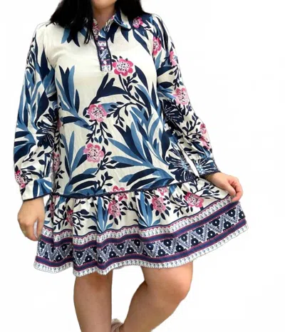 Jodifl Charming Dress In Blue In Multi