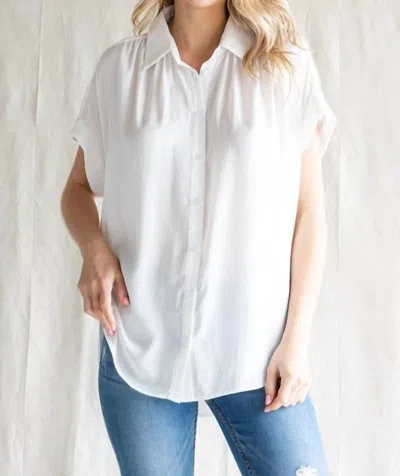 Jodifl Collared Button Down Top In White