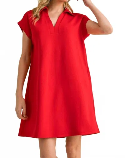Jodifl Collared Mini Dress In Red