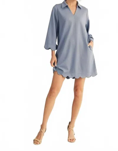 Jodifl Come My Way Dress In Denim In Multi