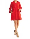 Jodifl Soft Texture Solid Dress In Red In Red