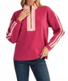 Jodifl Contrast Zip Up Sweatshirt In Magenta In Pink