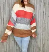 Jodifl Cozy Fireplace Sweater In Brown/grey/red In Multi