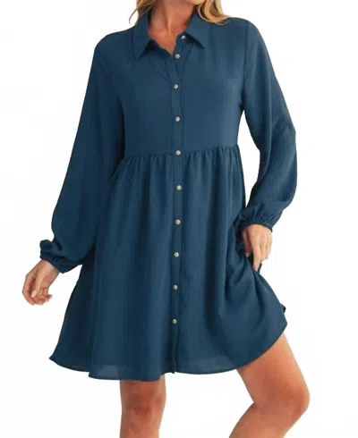 Jodifl Dance The Night Away Mini Dress In Teal In Blue