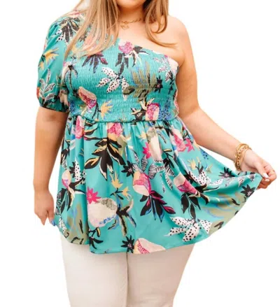 Jodifl Day Trip Blouse In Emerald In Gold