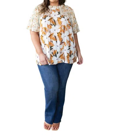 Jodifl Daydreamer Mixed Floral Top In Multi