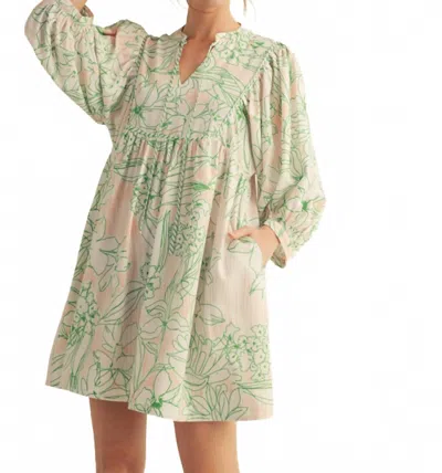 Jodifl Devoted To You Floral Dress In Green