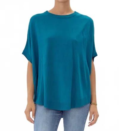 Jodifl Dolman Sleeve Knit Top In Teal In Blue