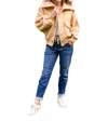 Jodifl Don't Stress Oversized Collar Sherpa Jacket In Taupe In Grey