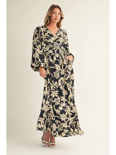 Jodifl Enchanted Petals Maxi Dress In Blue